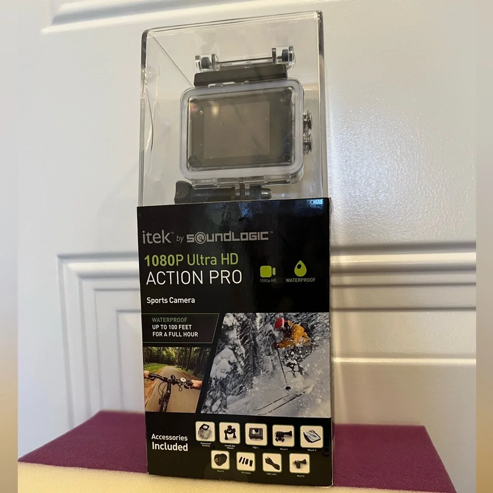 Itek SoundLogic Action Pro 1080P Ultra HD Waterproof Sports Camera & Accessories